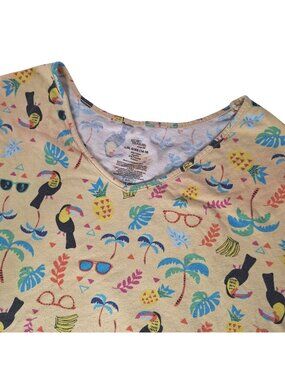 Secret Treasures Sleepwear Toucan Pineapple Palm Tree Nightgown L/XL (14-18)